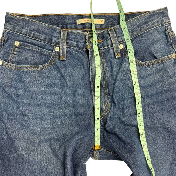 Levis '94 Baggy Jeans Women Size 30 Loose Straight 100% Cotton Factory Distress - Picture 13 of 16